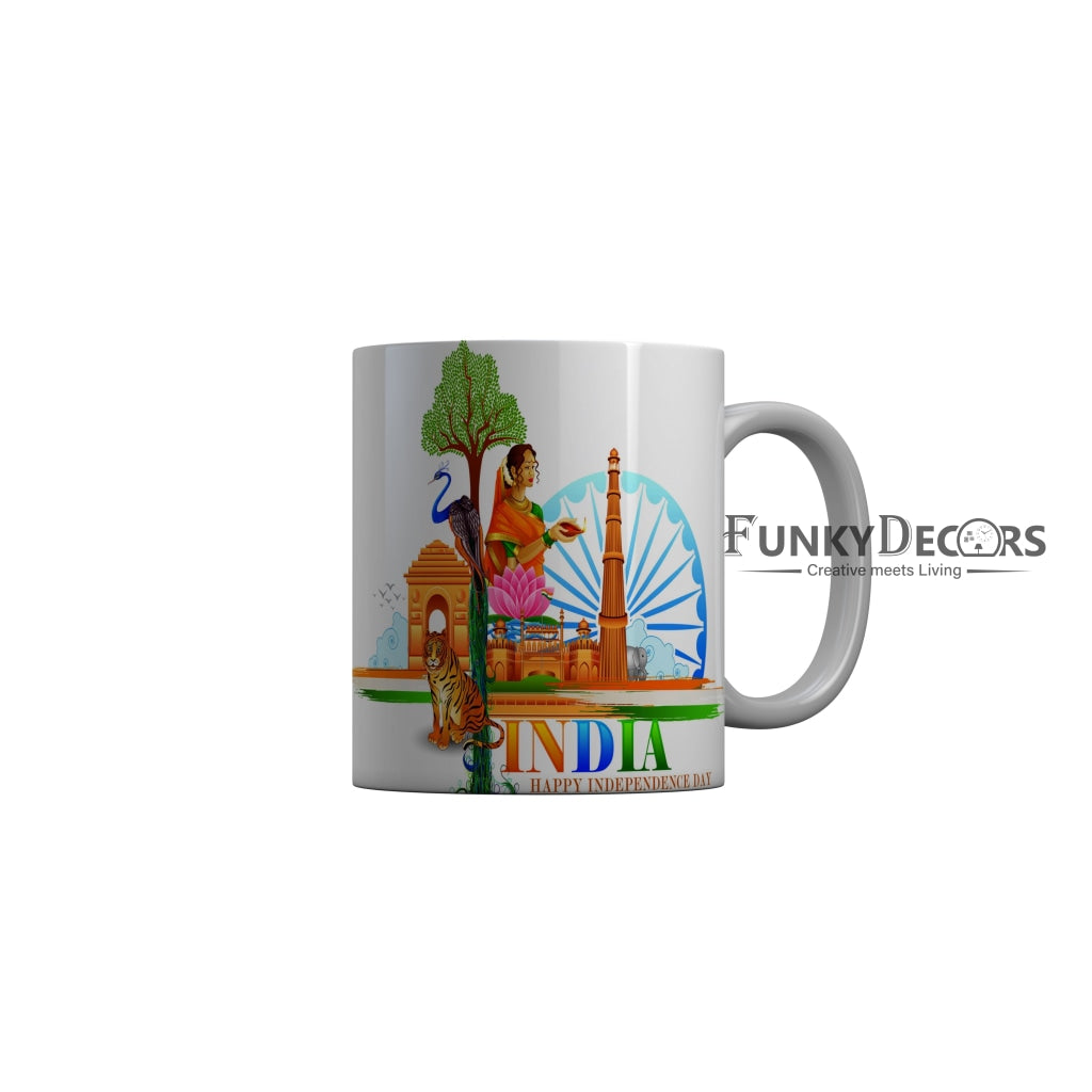 FunkyDecors Independence Day 15th August Wishes Ceramic Coffee Mug