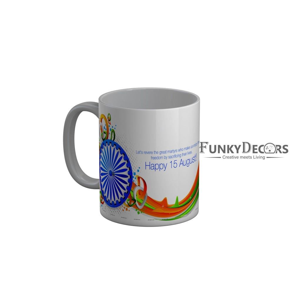 FunkyDecors Independence Day 15th August Wishes Ceramic Coffee Mug