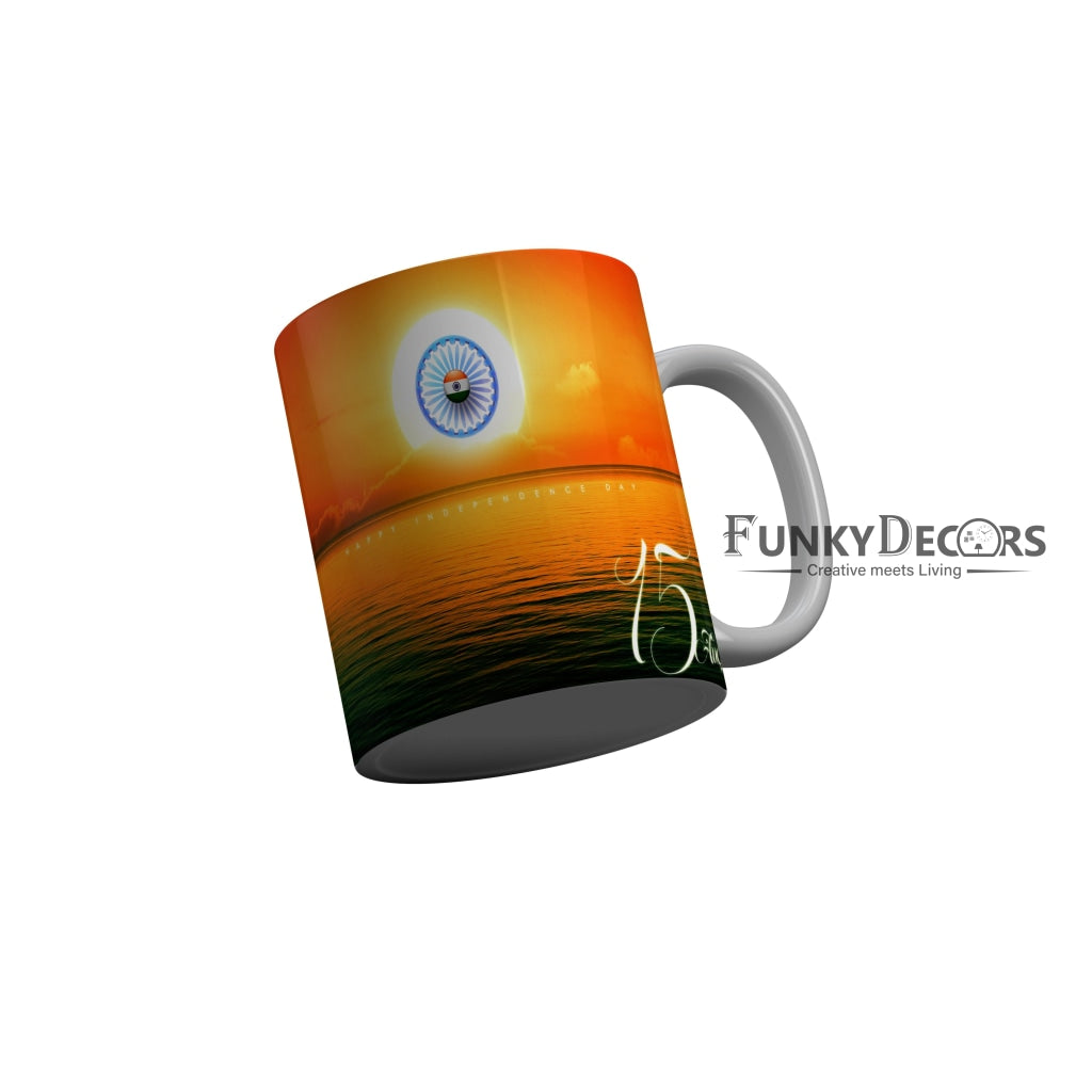 FunkyDecors Independence Day 15th August Wishes Ceramic Coffee Mug