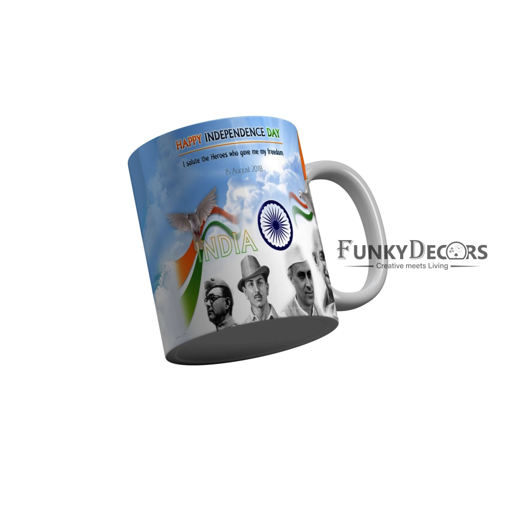 FunkyDecors Independence Day 15th August Wishes Ceramic Coffee Mug
