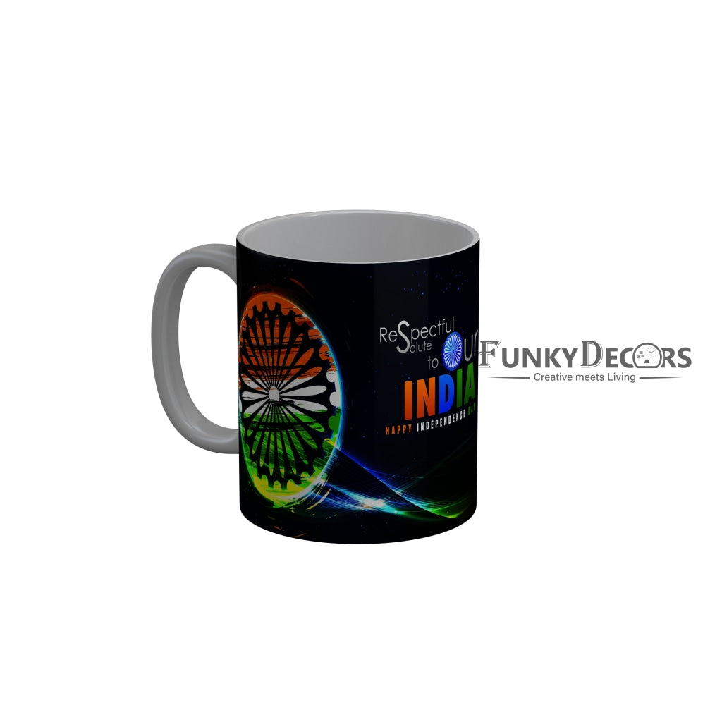 FunkyDecors Independence Day 15th August Wishes Ceramic Coffee Mug