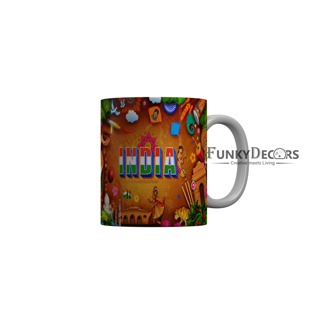 FunkyDecors Independence Day 15th August Wishes Ceramic Coffee Mug