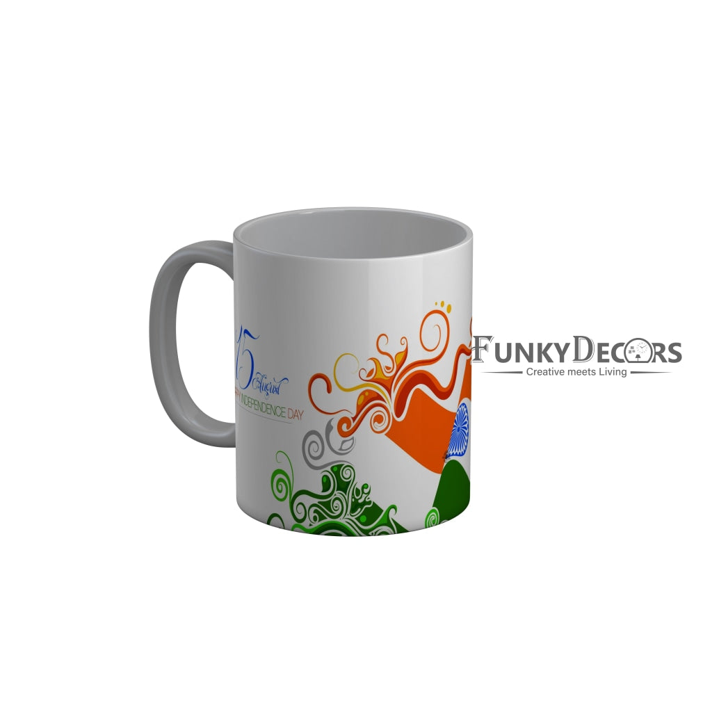 FunkyDecors Independence Day 15th August Wishes Ceramic Coffee Mug