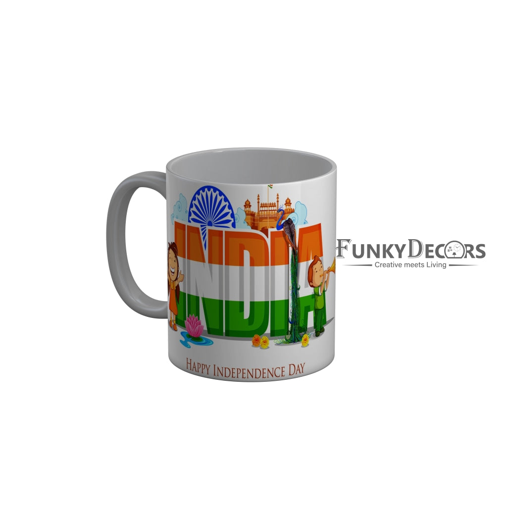 FunkyDecors Independence Day 15th August Wishes Ceramic Coffee Mug