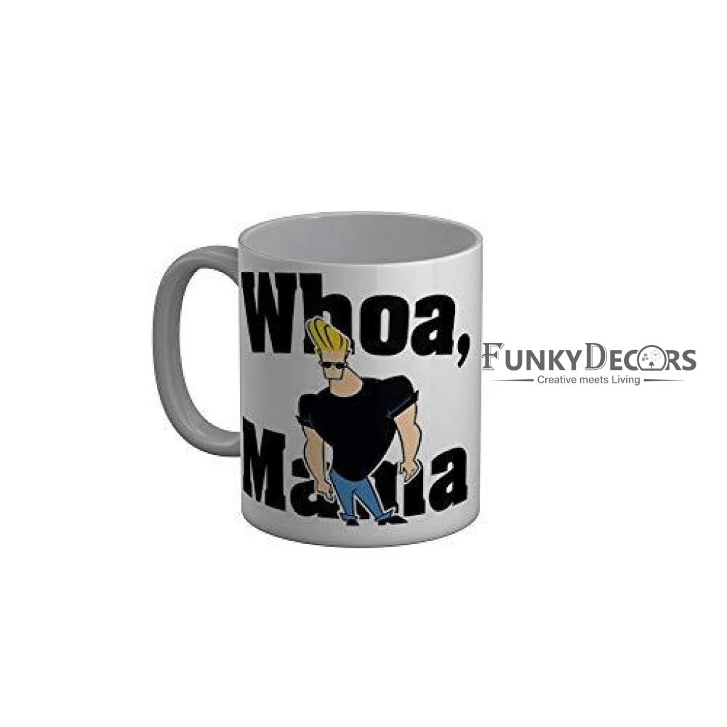 Funkydecors Johnny Bravo Cartoon Ceramic Mug 350 Ml Multicolor Mugs