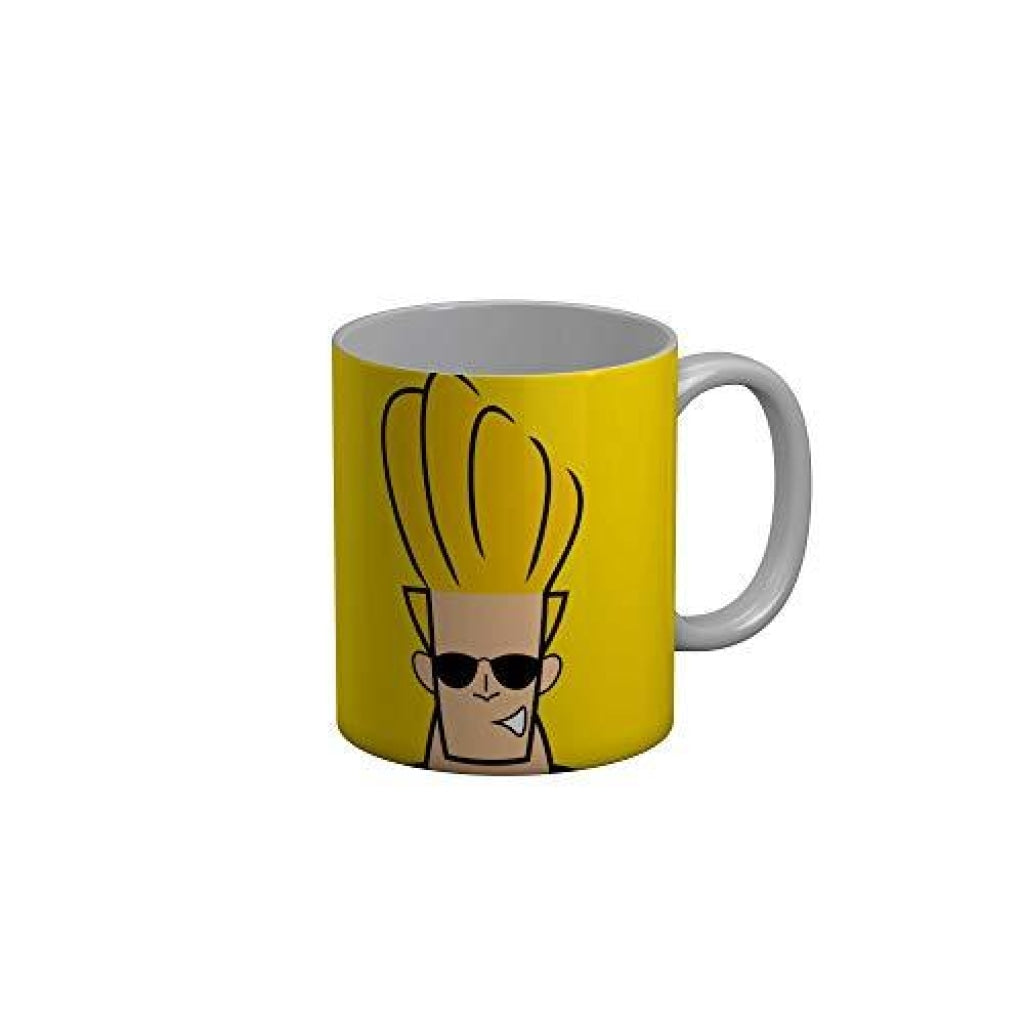Funkydecors Johnny Bravo Cartoon Ceramic Mug 350 Ml Multicolor Mugs