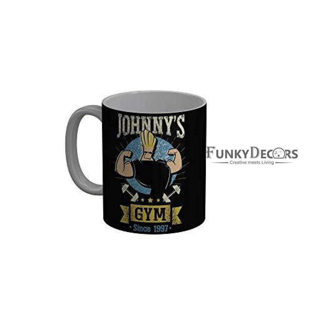 Funkydecors Johnny Bravo Cartoon Ceramic Mug 350 Ml Multicolor Mugs