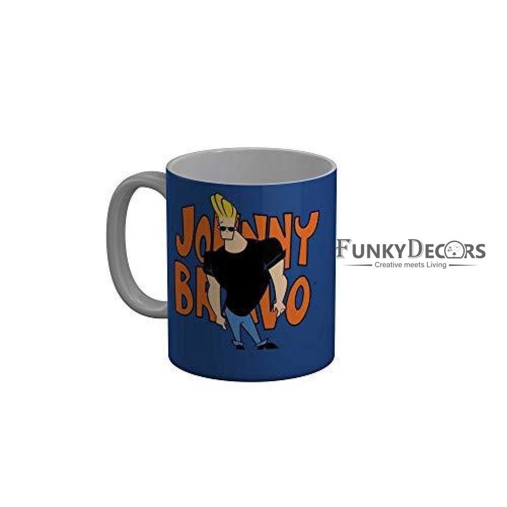 Funkydecors Johnny Bravo Cartoon Ceramic Mug 350 Ml Multicolor Mugs