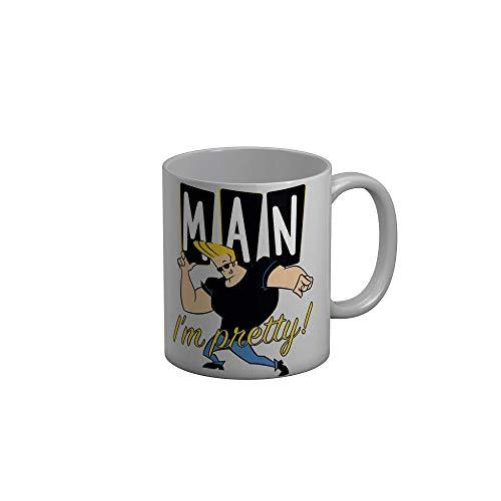 Funkydecors Johnny Bravo Cartoon Ceramic Mug 350 Ml Multicolor Mugs