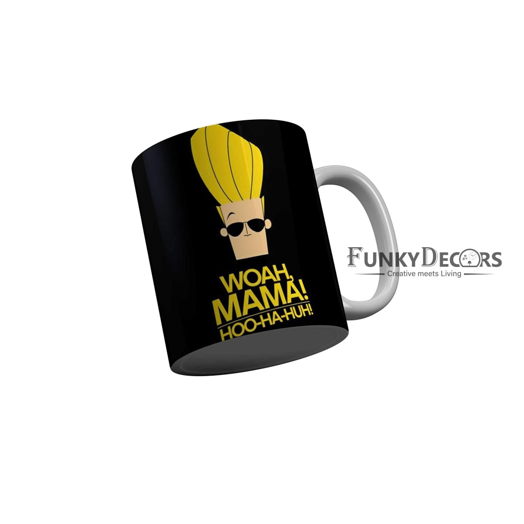 Funkydecors Johnny Bravo Cartoon Ceramic Mug 350 Ml Multicolor Mugs