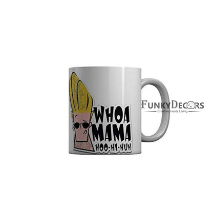 Funkydecors Johnny Bravo Cartoon Ceramic Mug 350 Ml Multicolor Mugs