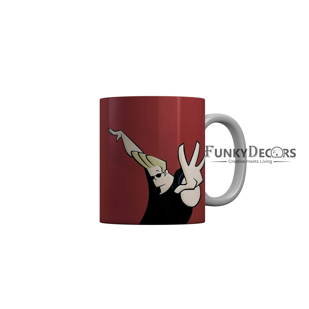 Funkydecors Johnny Bravo Cartoon Ceramic Mug 350 Ml Multicolor Mugs