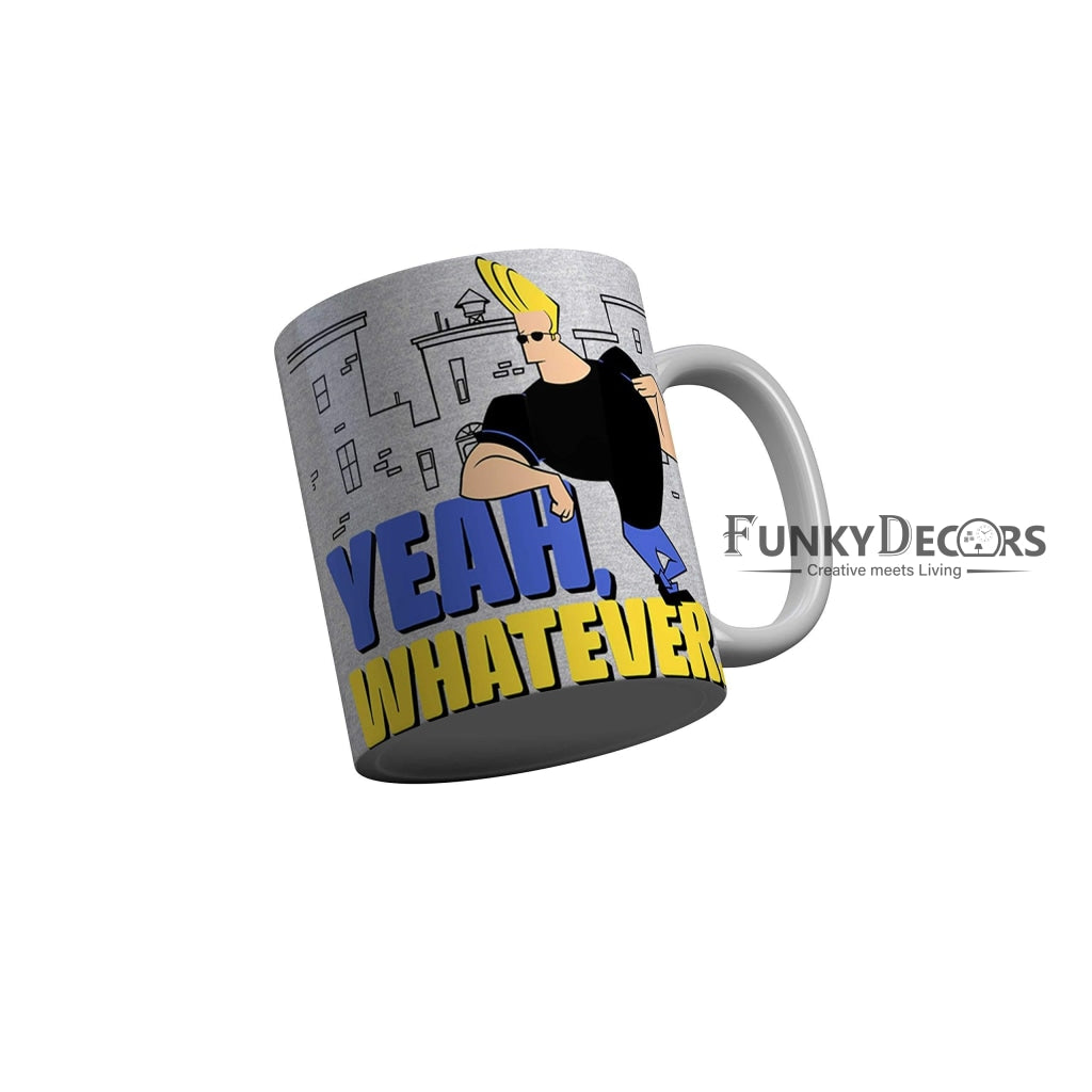 Funkydecors Johnny Bravo Cartoon Ceramic Mug 350 Ml Multicolor Mugs