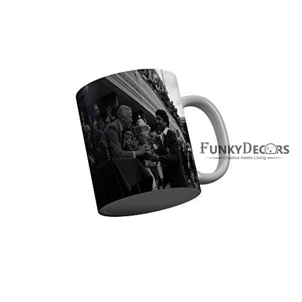 Funkydecors Kapil Dev 1983 World Cup Ceramic Mug 350 Ml Multicolor Mugs