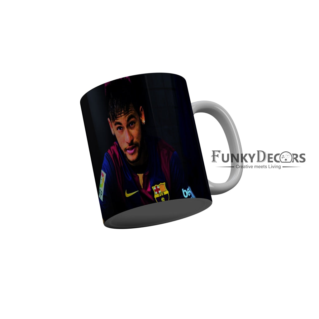FunkyDecors Lionel Messi Football Ceramic Coffee Mug