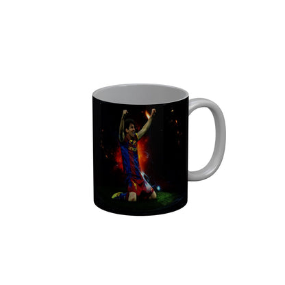 FunkyDecors Lionel Messi Football Ceramic Coffee Mug