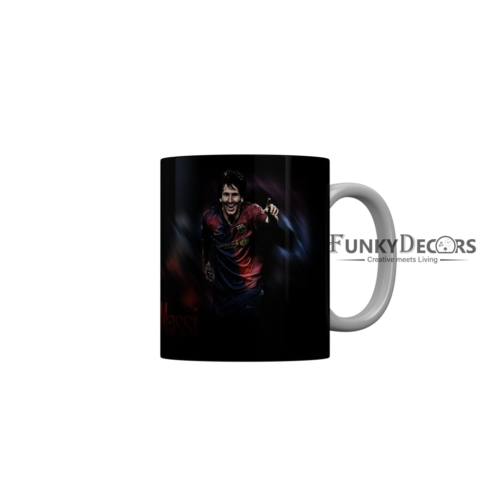 FunkyDecors Lionel Messi Football Ceramic Coffee Mug