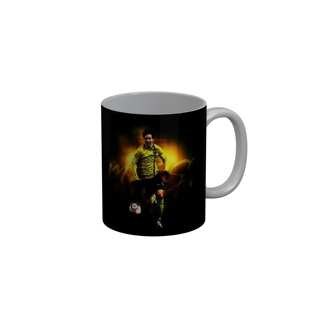 FunkyDecors Lionel Messi Football Ceramic Coffee Mug