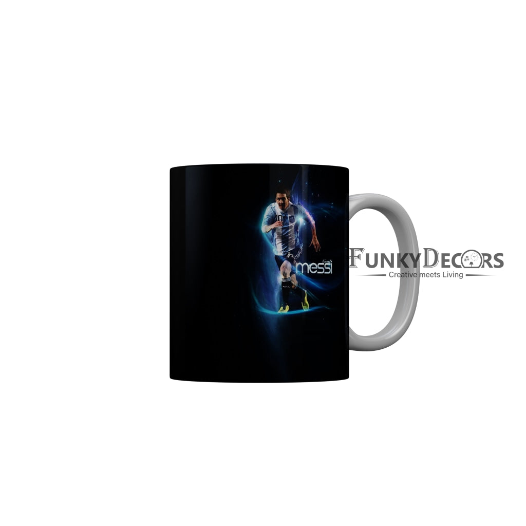 FunkyDecors Lionel Messi Football Ceramic Coffee Mug