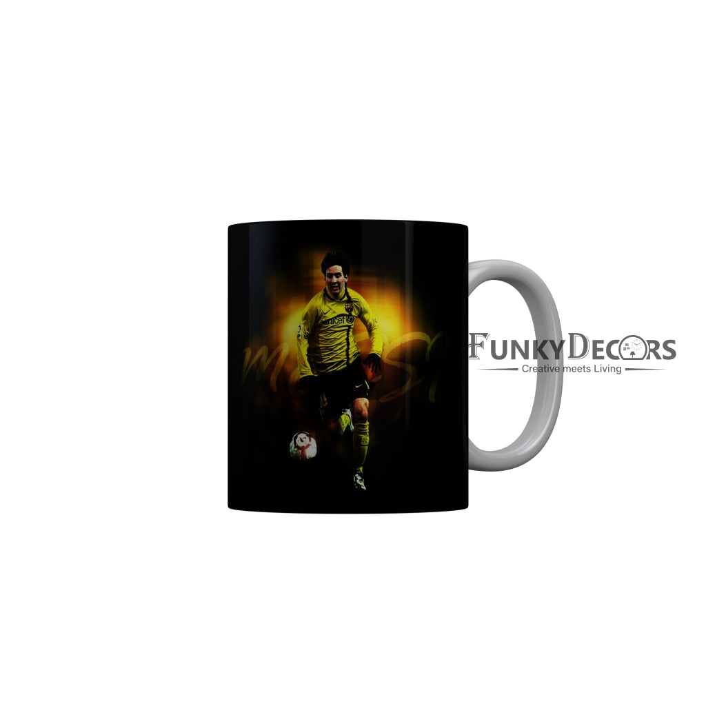 FunkyDecors Lionel Messi Football Ceramic Coffee Mug