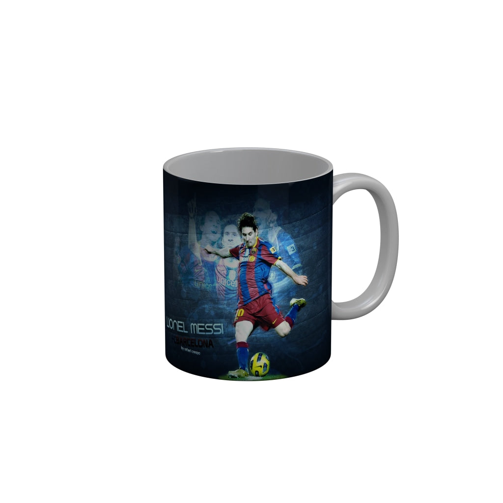 FunkyDecors Lionel Messi Football Ceramic Coffee Mug