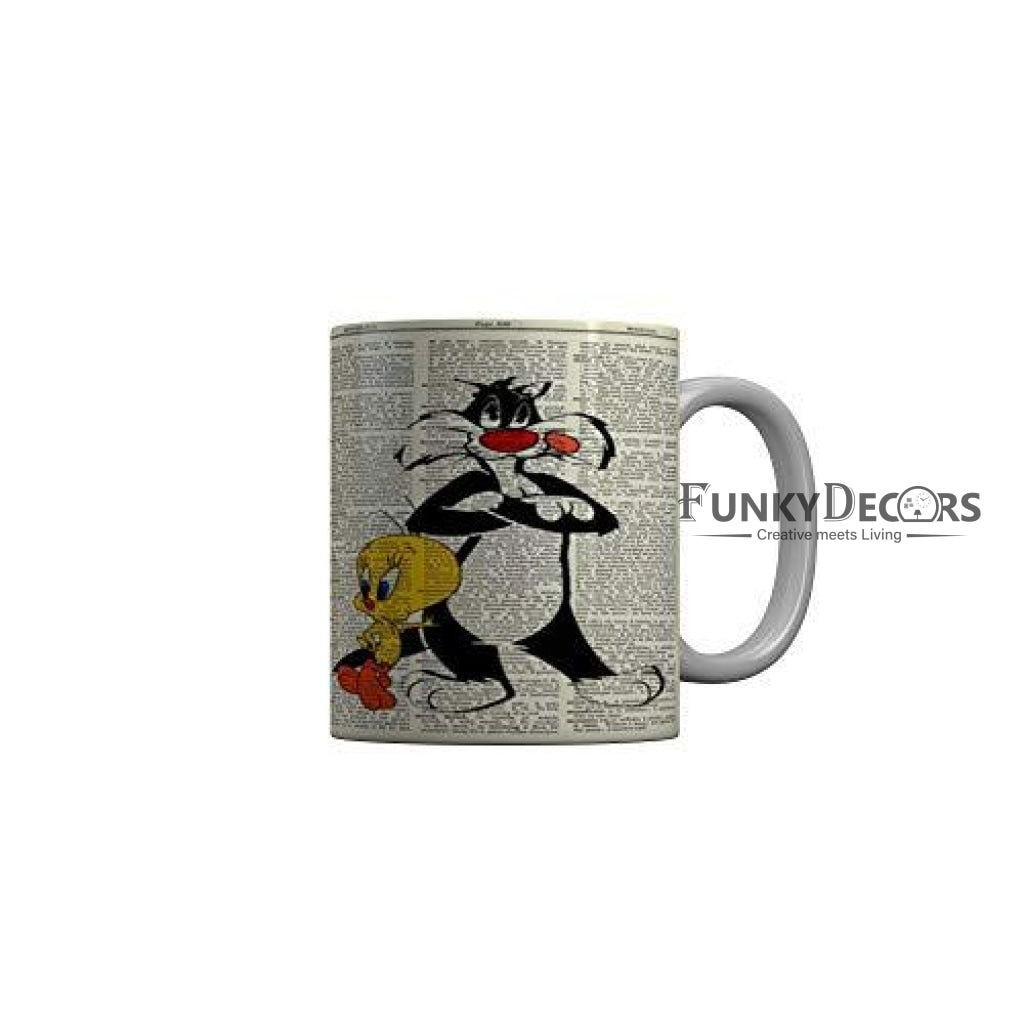 Funkydecors Looney Tunes Cartoon Ceramic Mug 350 Ml Multicolor Mugs