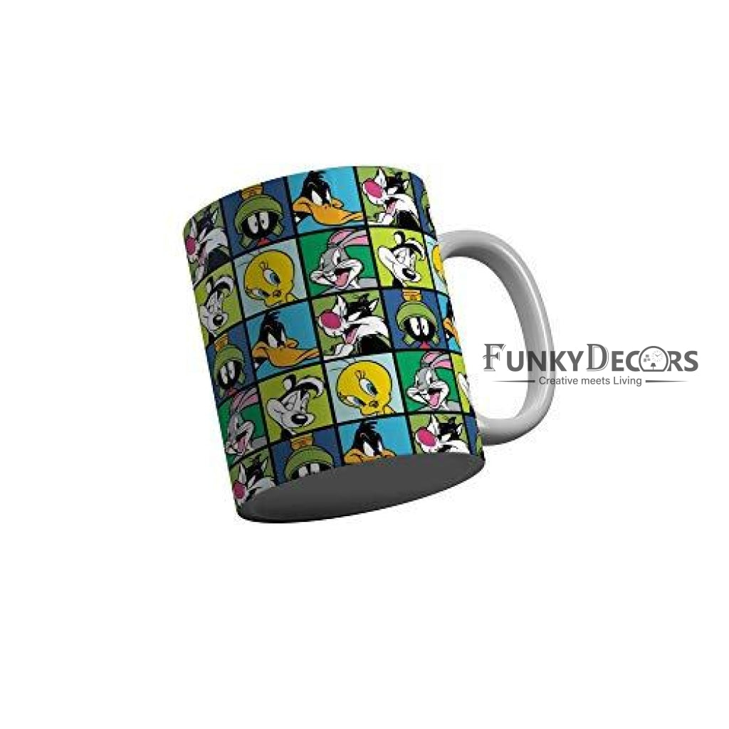 Funkydecors Looney Tunes Cartoon Ceramic Mug 350 Ml Multicolor Mugs