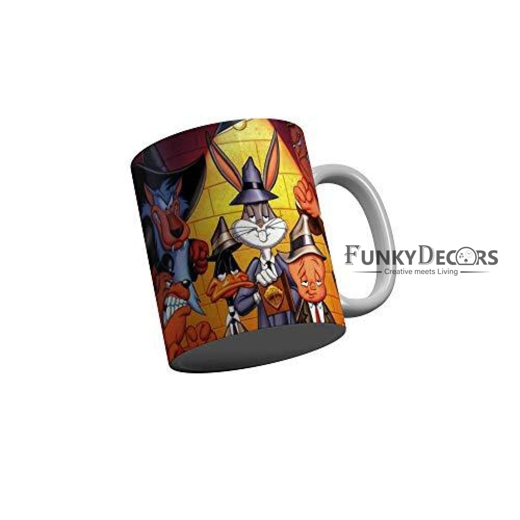 Funkydecors Looney Tunes Cartoon Ceramic Mug 350 Ml Multicolor Mugs
