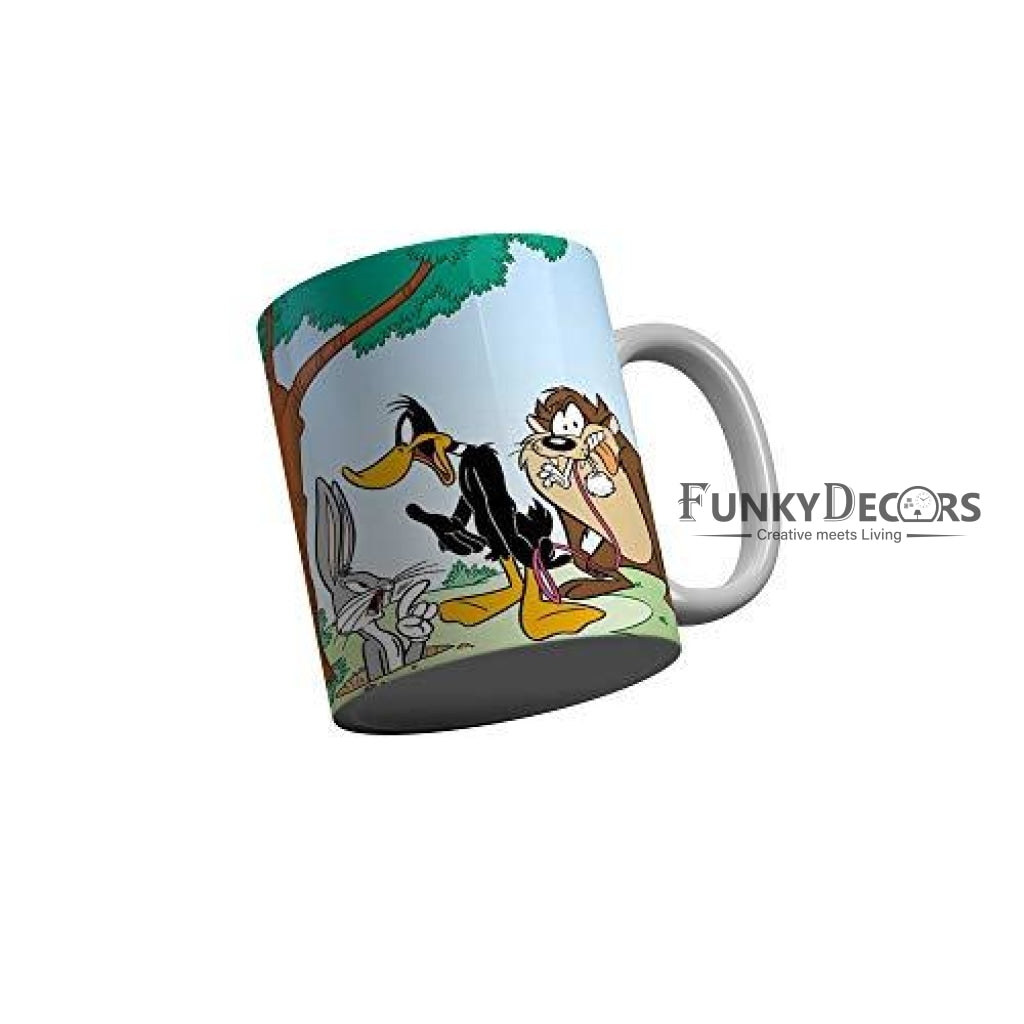 Funkydecors Looney Tunes Cartoon Ceramic Mug 350 Ml Multicolor Mugs