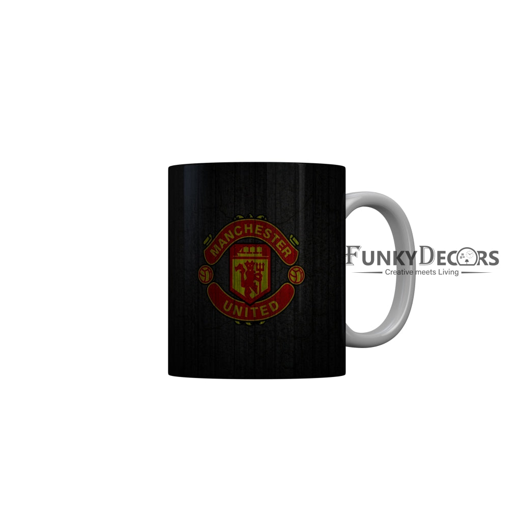 FunkyDecors Manchester United Black Ceramic Coffee Mug