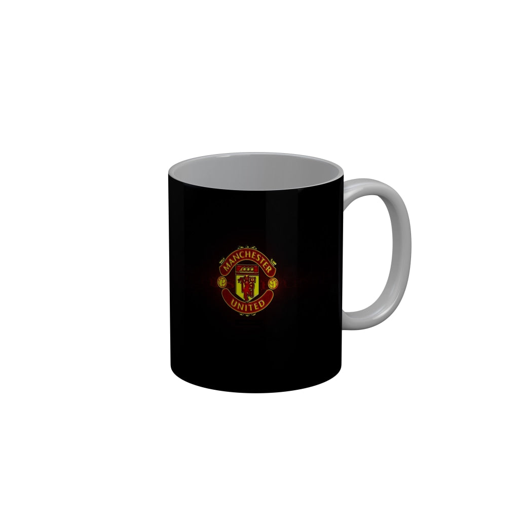 FunkyDecors Manchester United Football Black Ceramic Coffee Mug