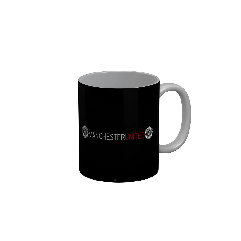 FunkyDecors Manchester United Football Black Ceramic Coffee Mug