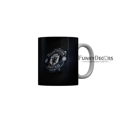 FunkyDecors Manchester United Football Black Ceramic Coffee Mug