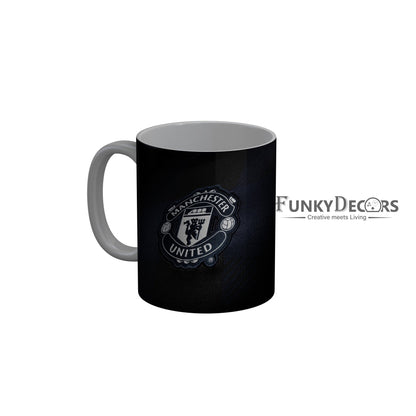 FunkyDecors Manchester United Football Black Ceramic Coffee Mug
