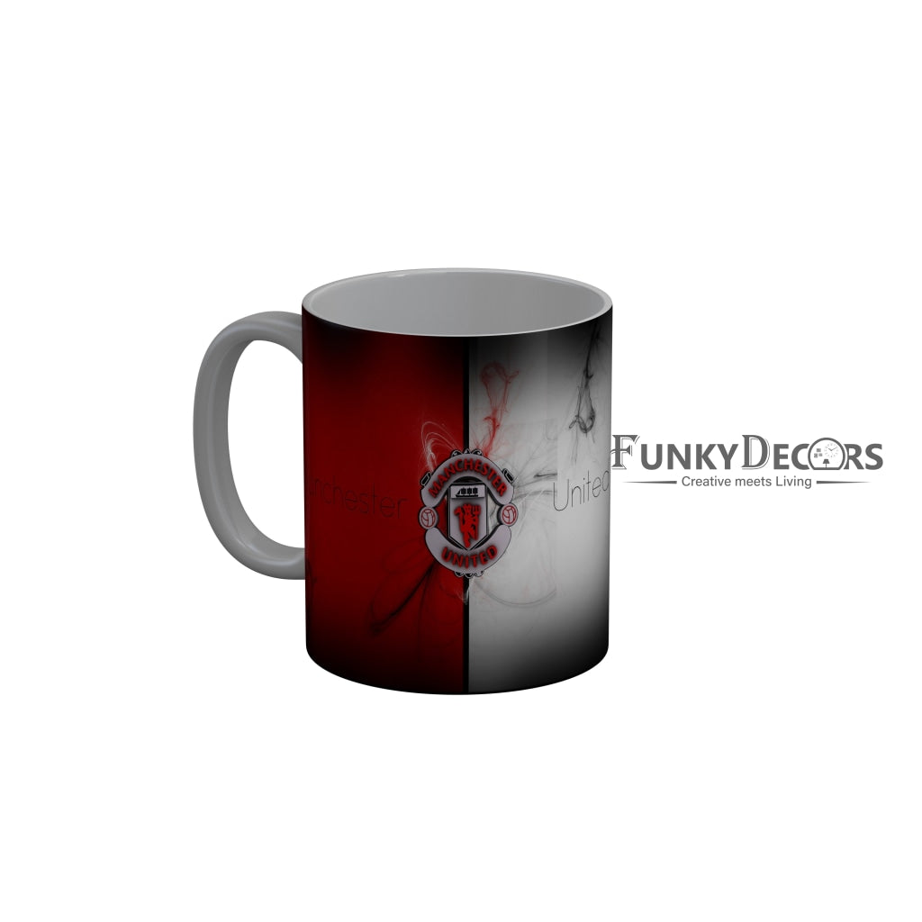 FunkyDecors Manchester United Football Red Ceramic Coffee Mug