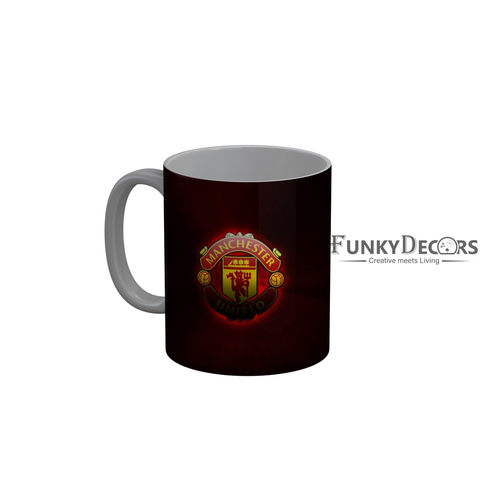 FunkyDecors Manchester United Football Red Ceramic Coffee Mug