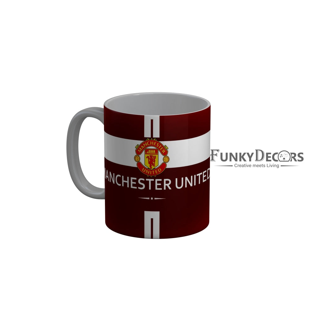 FunkyDecors Manchester United Football Red Ceramic Coffee Mug