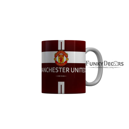 FunkyDecors Manchester United Football Red Ceramic Coffee Mug