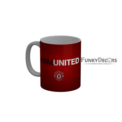 FunkyDecors Manchester United Football Red Ceramic Coffee Mug