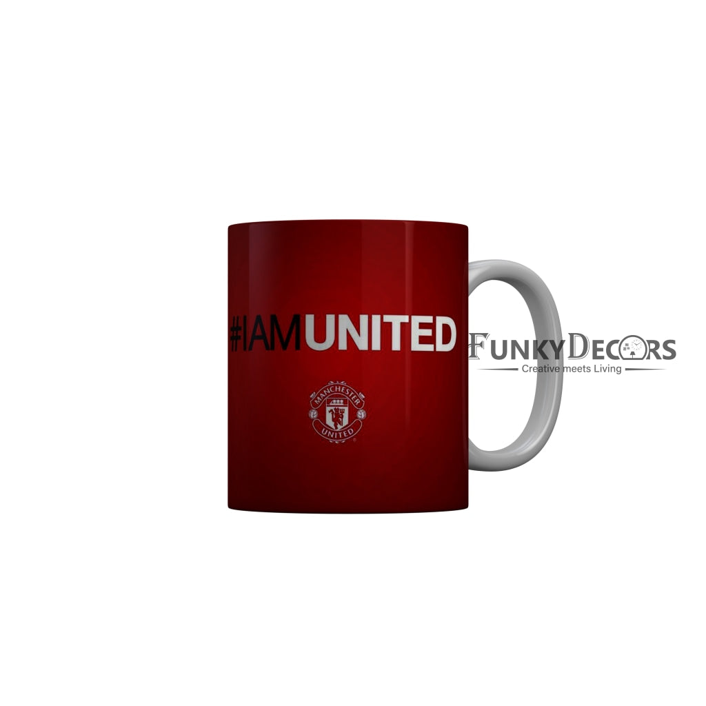 FunkyDecors Manchester United Football Red Ceramic Coffee Mug