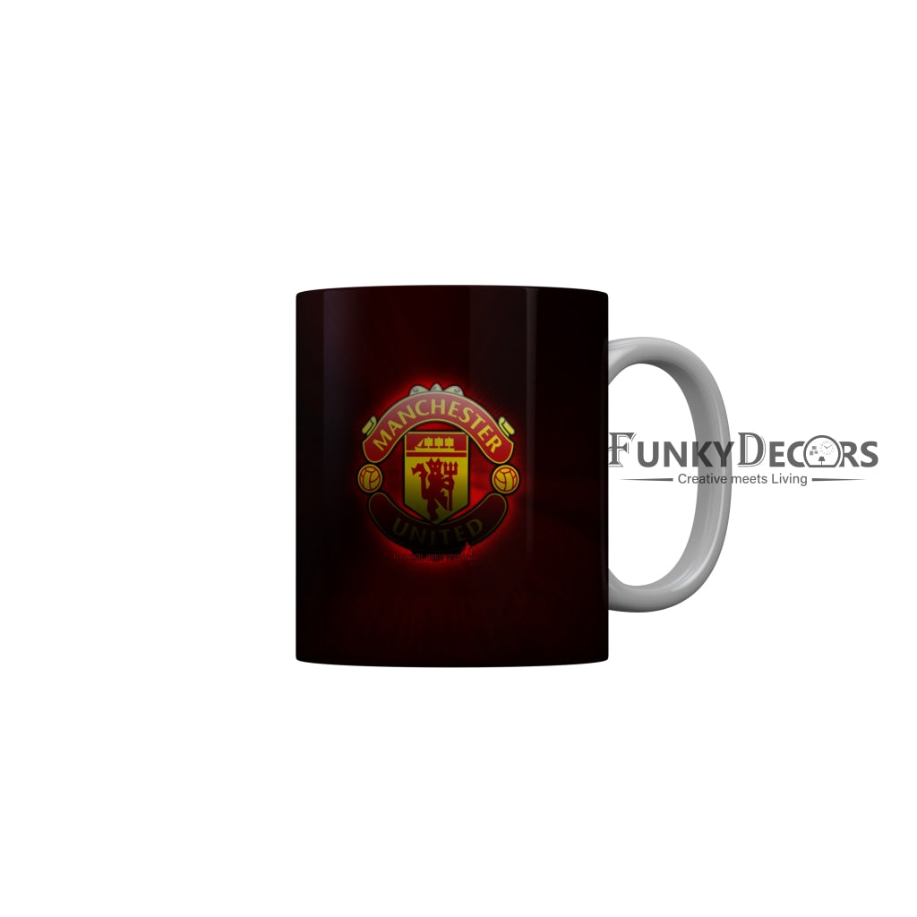 FunkyDecors Manchester United Football Red Ceramic Coffee Mug
