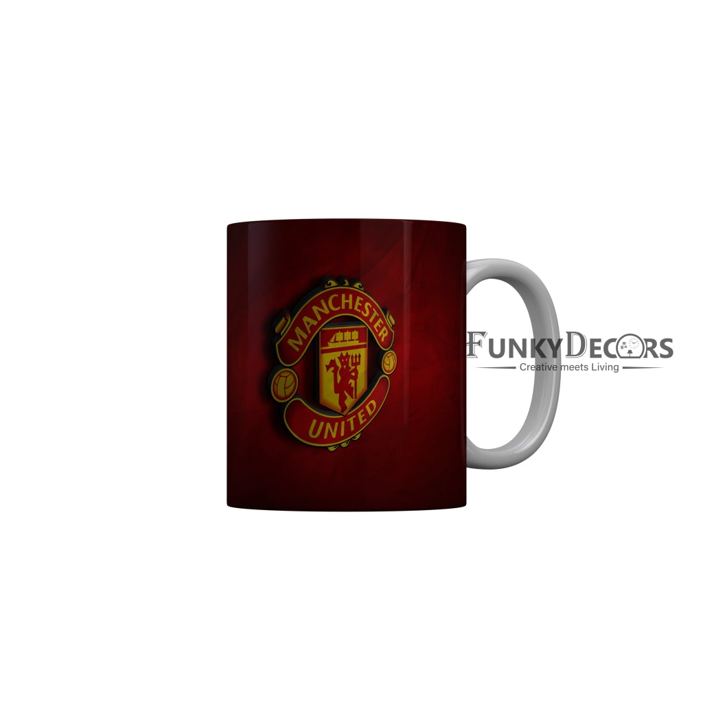 FunkyDecors Manchester United Football Red Ceramic Coffee Mug