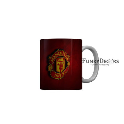 FunkyDecors Manchester United Football Red Ceramic Coffee Mug