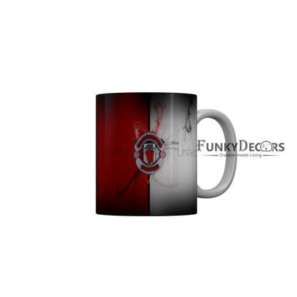 FunkyDecors Manchester United Football Red Ceramic Coffee Mug