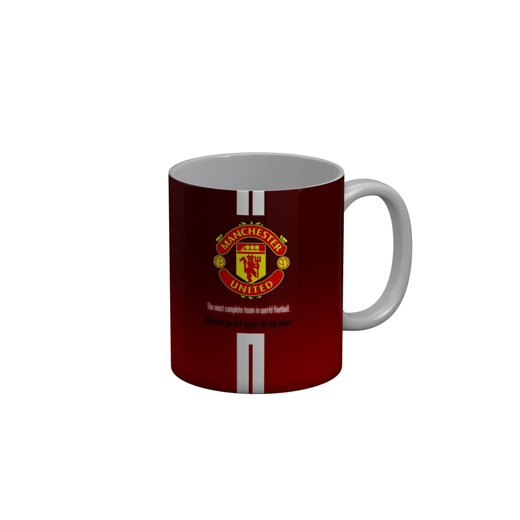 FunkyDecors Manchester United Football The Most Complete Team In World Red White Ceramic Coffee Mug