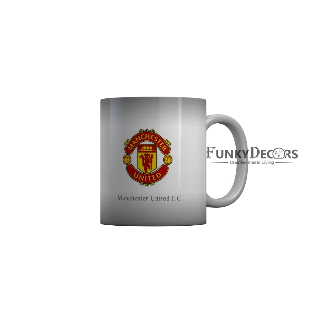 FunkyDecors Manchester United Football White Ceramic Coffee Mug