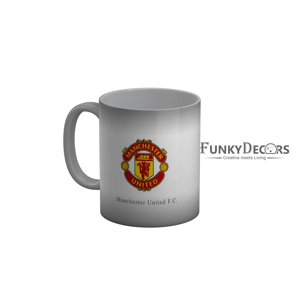 FunkyDecors Manchester United Football White Ceramic Coffee Mug