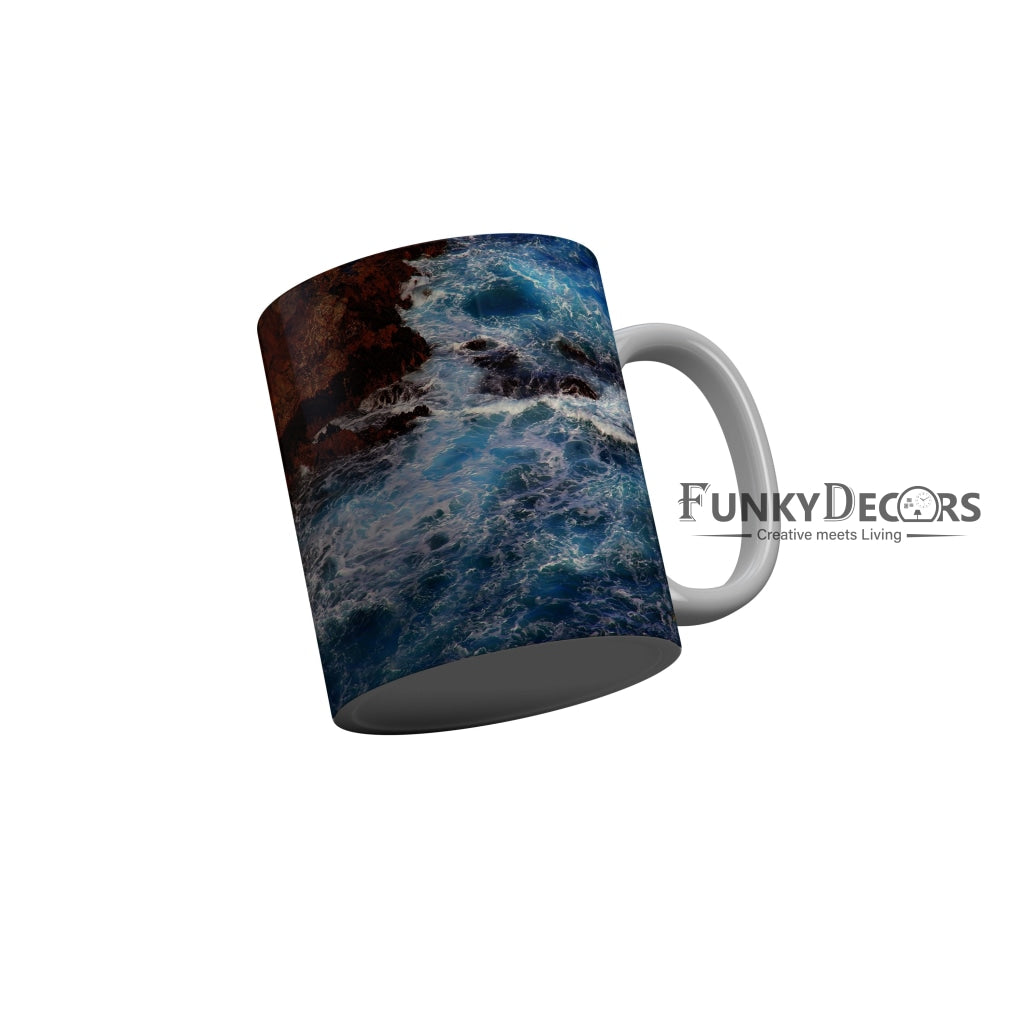 FunkyDecors Marble Pattern Ceramic Coffee Mug