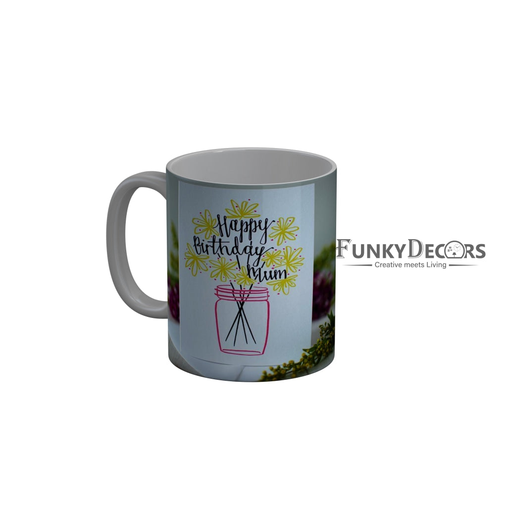 FunkyDecors Mom Birthday Mother Day World Greatest Mom Ceramic Coffee Mug