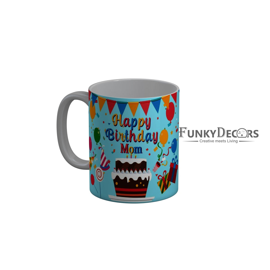 FunkyDecors Mom Birthday Mother Day World Greatest Mom Ceramic Coffee Mug